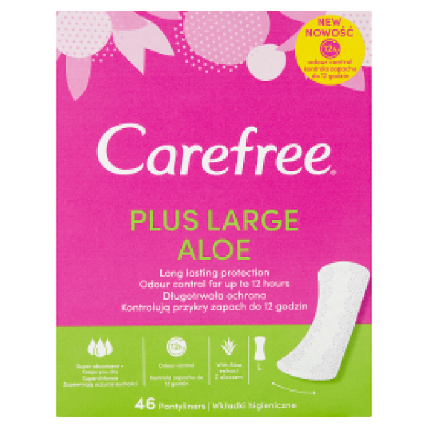 Wkładki higieniczne Carefree plus large aloe 46szt