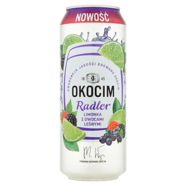 Piwo okocim radler owoce leśne 