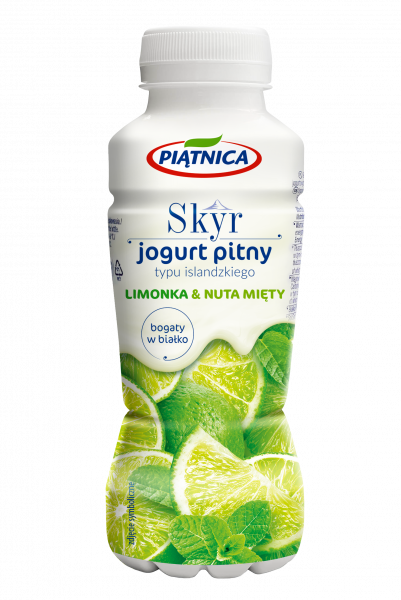 Jogurt pitny Skyr limonka z nutą mięty Piątnica 330ml