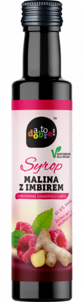 Syrop a to dobre malina z imbirem o obniżonej zawartości cukru 250ml 