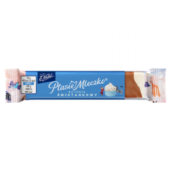 E.Wedel Ptasie Mleczko® Batonik Śmietankowy w Mlecznej Czekoladzie 26g