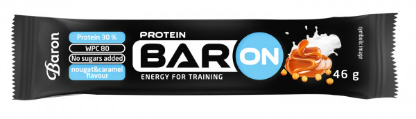 Baton proteinowy baron 30% nugat &amp; karmel 46g 