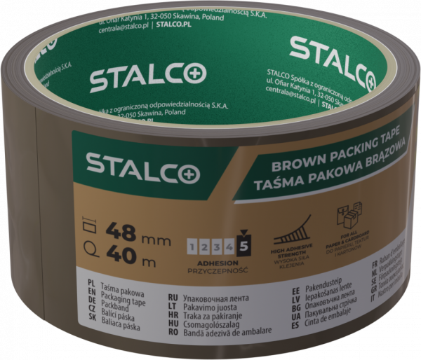 Taśma Stalco pak brąz 48mmx40m 