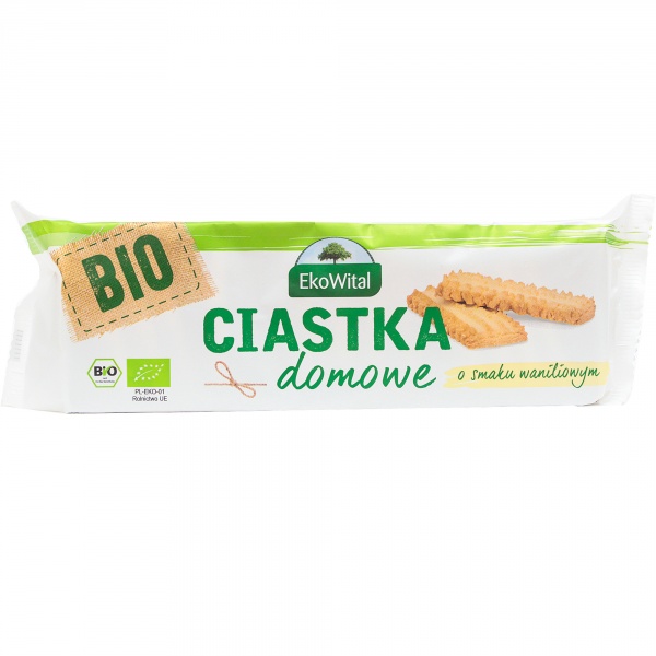 Kruche ciastka domowe o smaku wanilinowym bio 