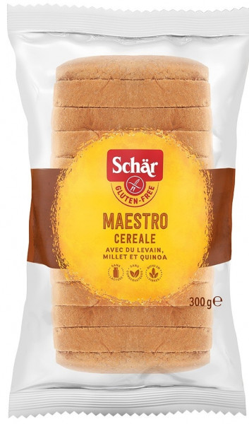 Schär Maestro Wieloziarnisty chleb bezglutenowy 300 g (12 sztuk)