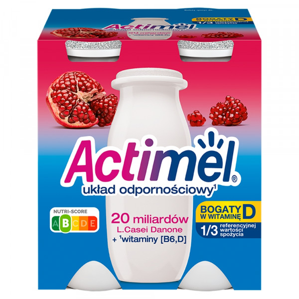 Actimel Granat Bogaty w witaminę D 4 x 100g