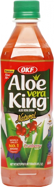 OKF Aloe Vera King napój z cząstkami aloesu o smaku żurawiny 