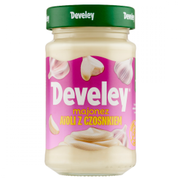 Majonez Develey aioli z czosnkiem słoik 