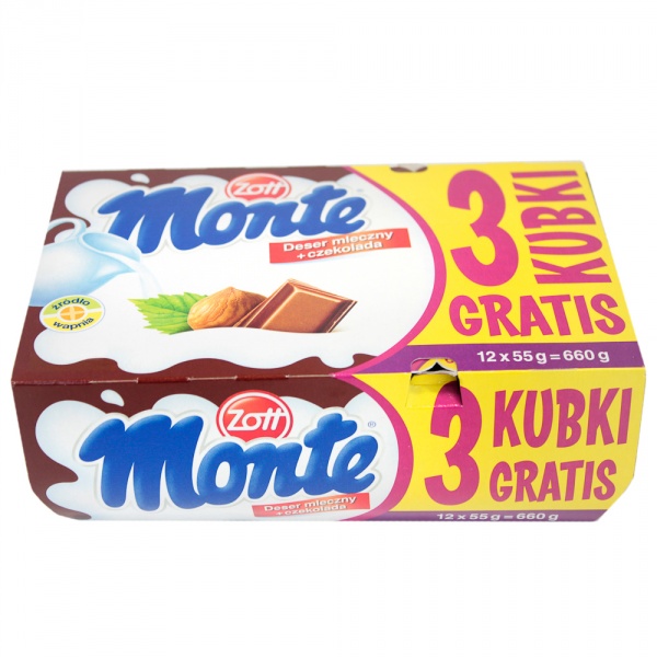 Deser mleczny Monte duo pack