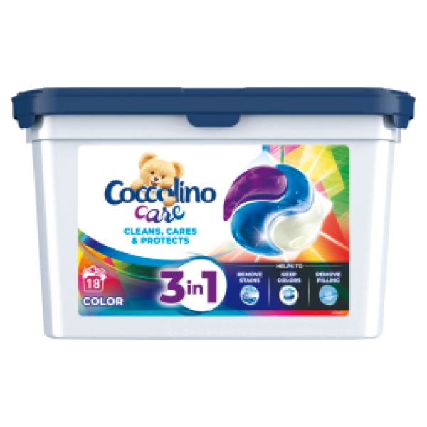 Coccolino Care kapsułki do 3w1 do prania kolorowych tkanin 18 prań