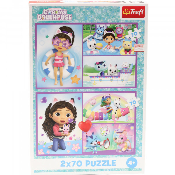 Puzzle Trefl 2x70 elementów Baw się z Gabby 