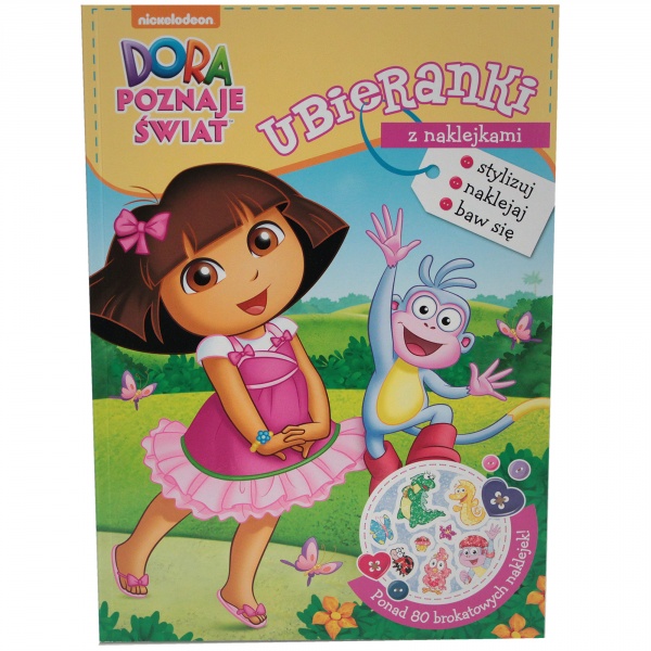 &quot; Dora poznaje świat &quot; ubieranki z naklejkami 