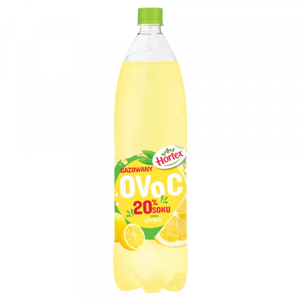 Hortex Gazowany Owoc napój o smaku cytrynowym 1,5l