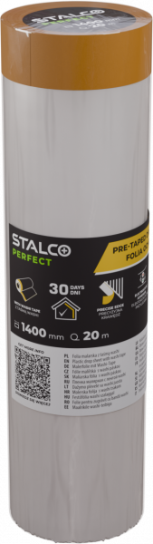 Folia ochronna Stalco z taśmą washi 1400mmx20m