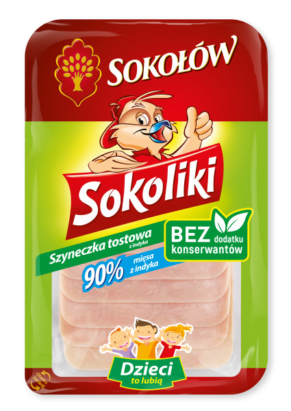 Szyneczka Sokoliki tostowa z indyka 100g 