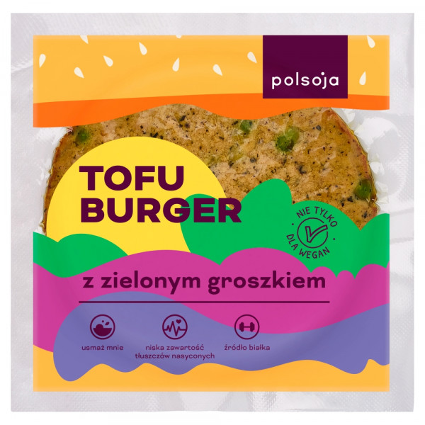 Tofuburger z zielonym groszkiem 