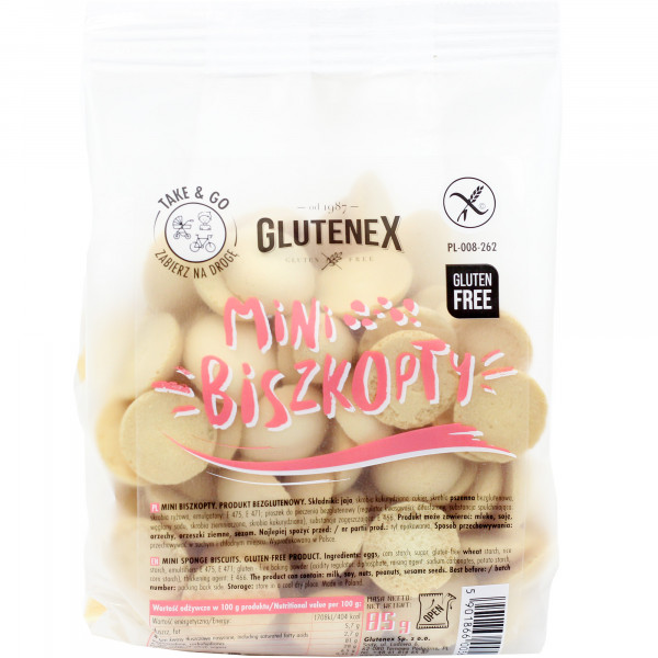 Biszkopty Glutenex bez glutenu mini 
