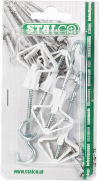 Kołek Stalco ola z hakiem sufit 10 bola-hs nyl 1/12/72 bolahs 4szt 