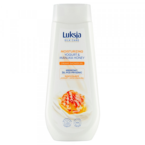 Luksja Silk Care Kremowy żel pod prysznic Jogurt i Miód manuka 500 ml