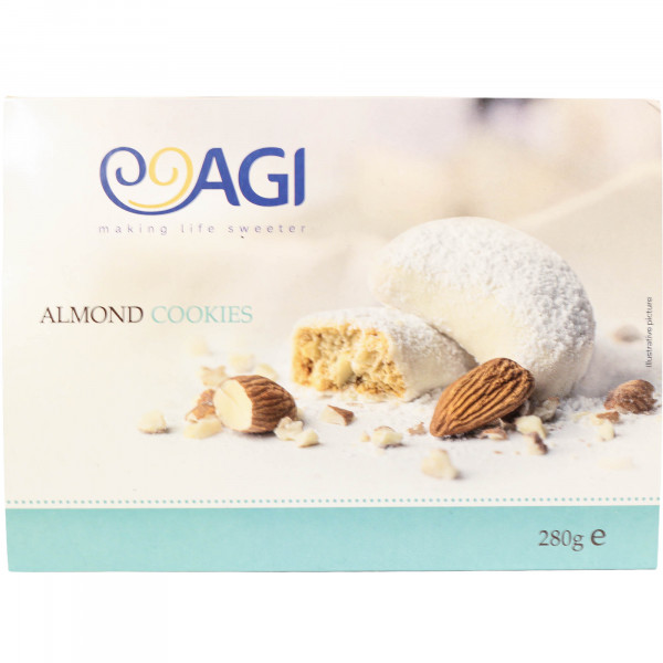 Ciastka Agi kruche z migdałami w cukrze pudrze 