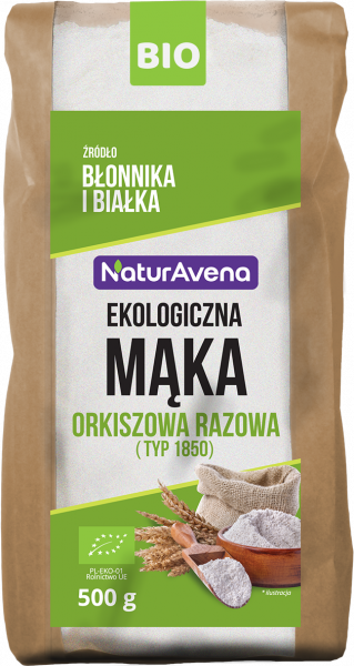 Mąka naturavena orkiszowa razowa typ 1850 bio 500g 