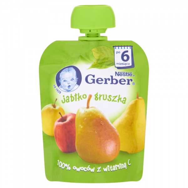 Gerber Deserek w tubce jabłko gruszka po 6 miesiącu 90 g