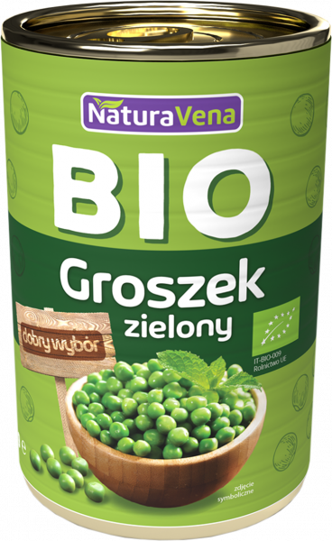 Groszek naturavena zielony bio 400g puszka