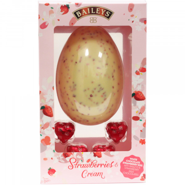 Figurka baileys jajko z białej czekolady smak truskawkowy 205g 