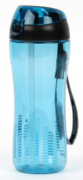 Butelka plastikowa z rurką niebieska 550ml 