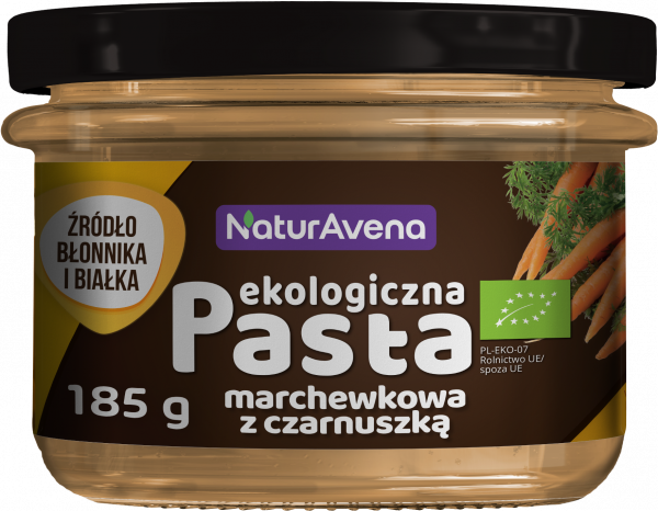 Pasta marchewkowa z czarnuszką bio 