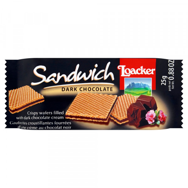 Loacker Sandwich Wafelek ciemna czekolada 25 g