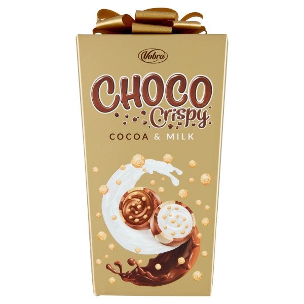 Vobro Choco Crispy Cocoa &amp; Milk Prezent 180g (z kokardą)