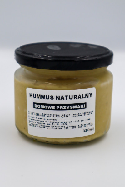 Hummus domowe przysmaki naturalny słoik 