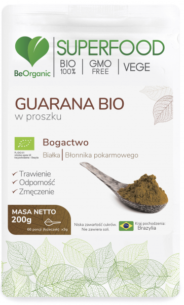 Guarana Beorganic w proszku Bio 