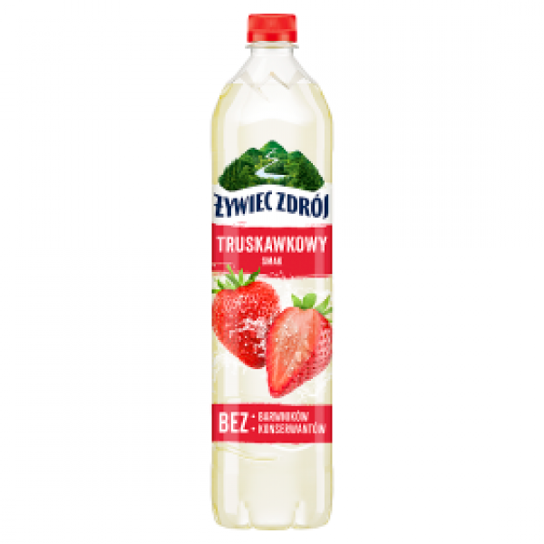 Napój ngaz Żywiec Zdrój z nutą truskawki z sokiem doliczana jest kaucja 0,50 zł