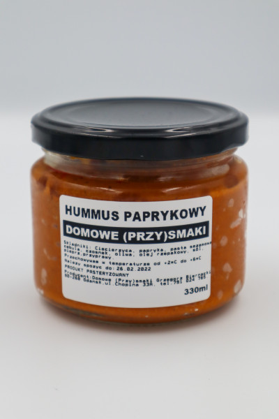 Hummus domowe przysmaki paprykowy słoik 