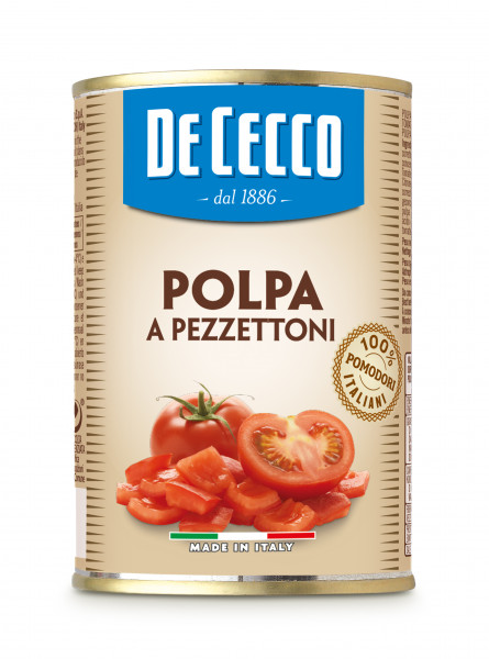 Pomidory De Cecco bez skórki krojone 