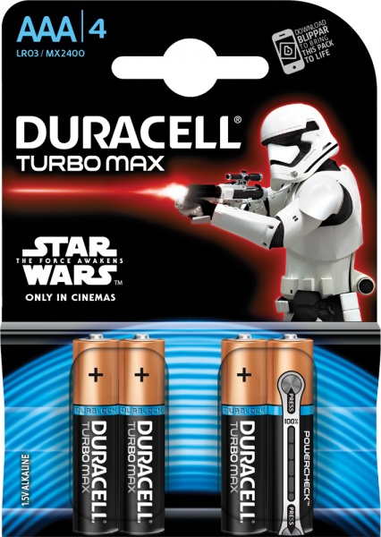 Baterie Duracell turbo Star Wars AAA 4szt/op 