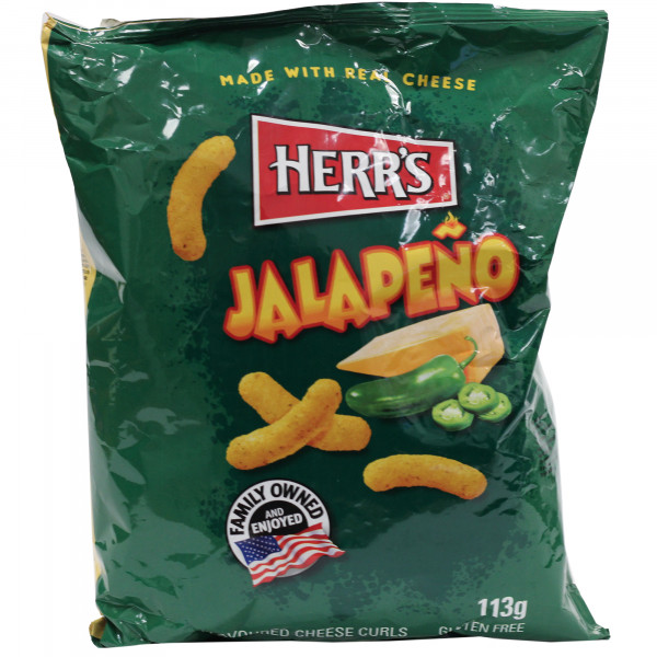 Chrupki Herr&#039;s Jalapeno Flavored cheese ciris 