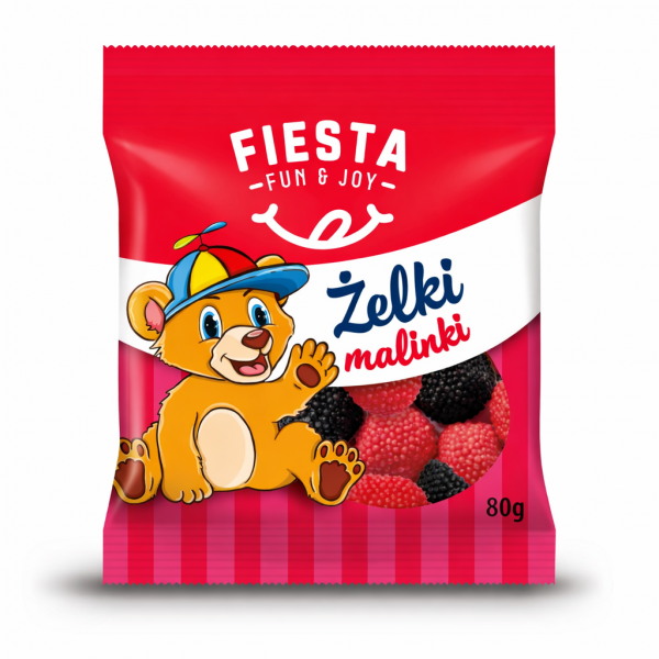 Żelki fiesta malinki 80g 