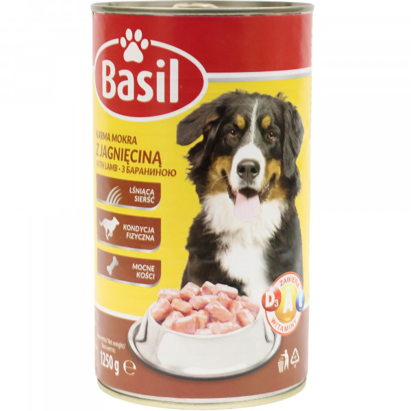 Karma dla psa Basil z jagnięciną 1250g puszka 