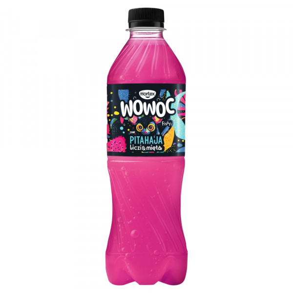 Hortex Wowoc napój gazowany  Pitahaja, liczi i mięta butelka 500ml