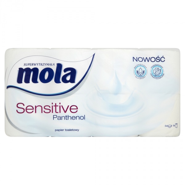 Papier toaletowy Mola sensitive panthenol 3w 8szt 
