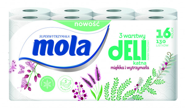 Papier toaletowy Mola delikatna biała 