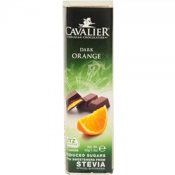 Baton Cavalier z czekolady deserowej z nadzieniem pomarańczowym 