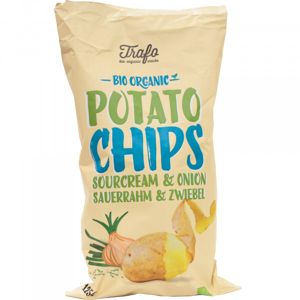 Chipsy ziemniaczane o smaku śmietankowo-cebulowym bio 