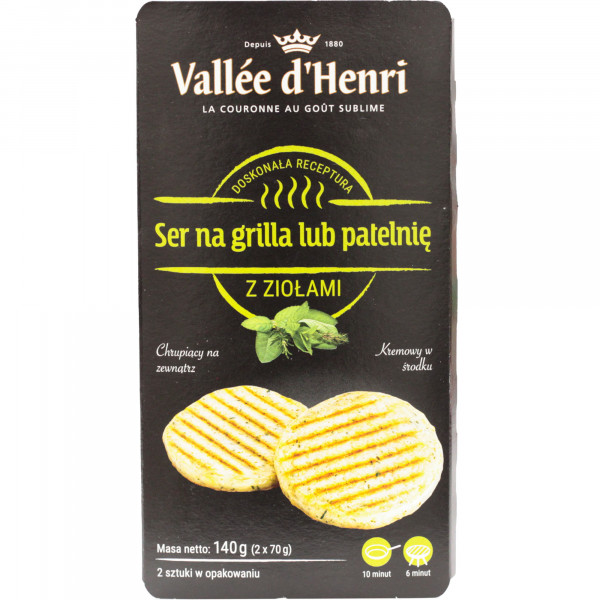 Ser vallee d`henri na grilla i na patelnię z ziołami 2x70g 