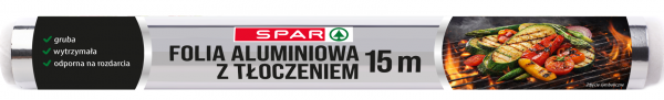 Folia aluminiowa Spar 15m z tłoczeniem