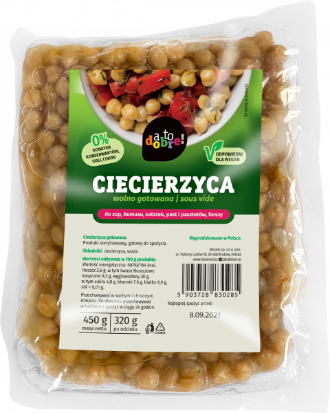Ciecierzyca a to dobre! gotowana 450g folia 