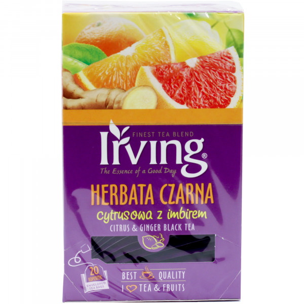 Herbata ekspresowa Irving cytrusowa z imbirem 20tx1,5g 
